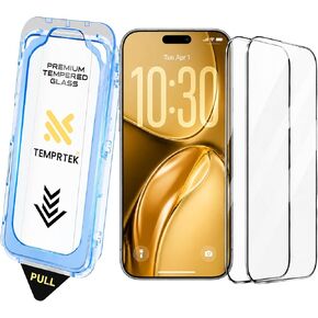 TEMPRTEK+ 2 Pack for iPhone 16 Pro Max Privacy Screen Protector Glass -16 Pro Max Screen Protector Privacy 9H Military Grade Scratch Fingerprint Resistance Anti-Glare Easy Installation Bubble Free in Kuwait