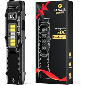 EDC Flat Flashlight Rechargeable - 1100 Lumens LED Flash Light with 9 Modes in Kuwait