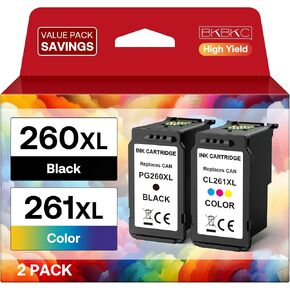 PG-260 XL CL-261 XL Ink Cartridges Replacement for Canon 260XL and 261XL Remanufactured Ink Cartridge Compatible with TS5320 TR7020 TS6420 TS5300 TS6400 TS6420a TR7022 (Black and Tricolor,2-Pack) in Kuwait