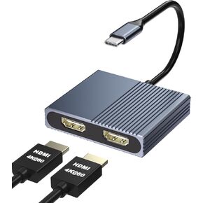 محول USB C إلى HDMI مزدوج مع USB3.0/PD، شاشة ممتدة لفاصل HDMI in Kuwait