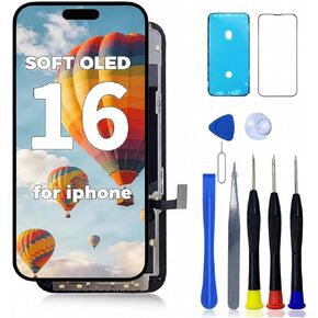 LCD for iPhone 16 Screen Replacement 6.1 inch (Model A3287, A3081, A3286, A3288) 3D Touch Soft OLED Screen Display digitizer Repair kit Assembly w/Tool Set in Kuwait