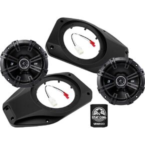 KICKER Rear Overhead (Soundbar) 6.5 Speakers Kit for Jeep Gladiator 2020-23 Upgrade Kit - Pair of DS Series 6 1/2 Inch Coaxial Speakers with Speaker Pods Adapters and Harnesses - DSC650, 43DSC6504 in Saudi Arabia