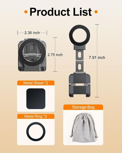 Dual Magnetic Phone Holder, Mount Stand for MagSafe for Wall & Desk in Kuwait