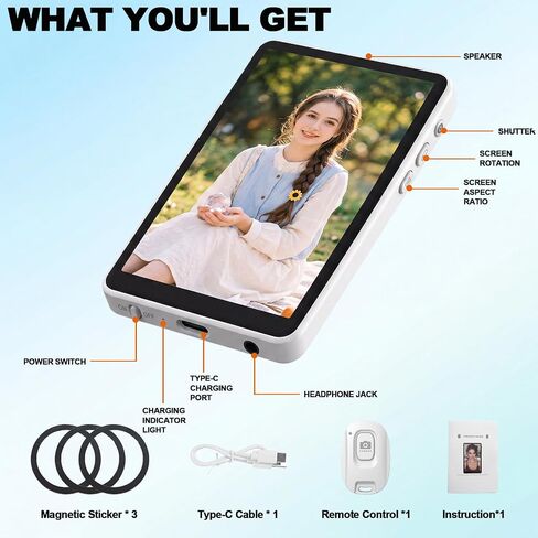 شاشة مراقبة سيلفي لهاتف iPhone، شاشة كاميرا خلفية مغناطيسية مع شاشة تعمل باللمس in Kuwait
