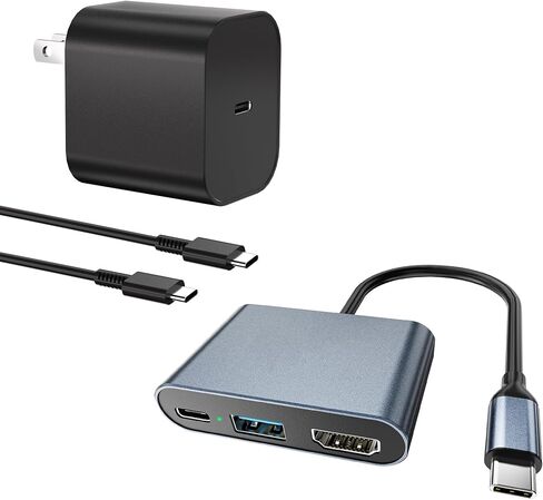 Switch 2 Portable USB-C Dock (without Ethernet port), supports 4K@120Hz/PD 100W/USB ports, includes 20V/3A power adapter and HDMI cable, compatible with Switch/Steam Deck/ROG Xbox Ally X/Legion Go 1/2 in Kuwait
