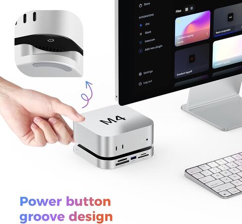 Mac mini M4 Dock with Cfexpress Reader – M.2 NVMe SSD Enclosure, CFexpress Type A/Type B Card Reader, SD/TF 4.0 Slot, 10Gbps USB C USB A, Hub for Photographers, Videographers, Content Creators in Kuwait