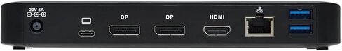 Tripp Lite Triple Monitor USB-C Dock Universal Laptop Docking Station Hub, HD 4K @ 60Hz HDMI & 2X DisplayPort, Windows & Mac Compatible, USB-C & 3X USB 3.2 Ports, 3-Year Warranty (U442-DOCK8-B) in Kuwait