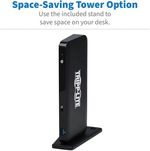 Tripp Lite Triple Monitor USB-C Dock Universal Laptop Docking Station Hub, HD 4K @ 60Hz HDMI & 2X DisplayPort, Windows & Mac Compatible, USB-C & 3X USB 3.2 Ports, 3-Year Warranty (U442-DOCK8-B) in Kuwait