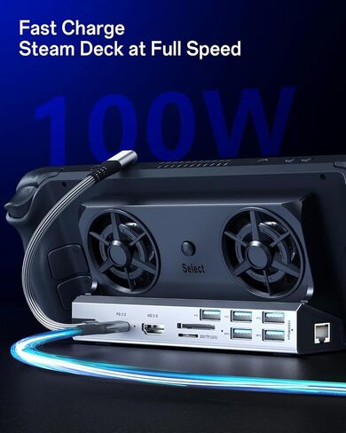 13-in-1 Dual-Fan Docking Station for Steam Deck/MSI Claw/Switch in Kuwait