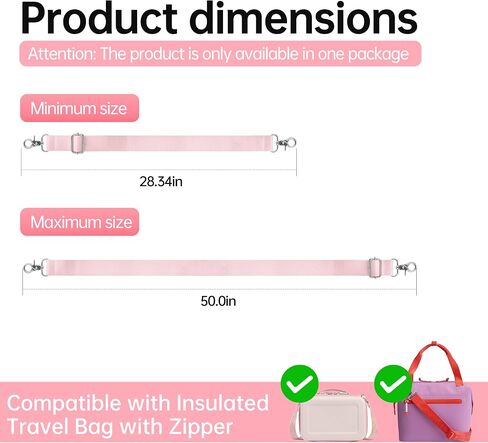 Shoulder Strap Compatible with Stanley Cooler Bag and Lunch Box, Made of Nylon Webbing Straps, Thick and Soft Pad for Comfortable Carrying, Replacement Straps for Lunch Box in Kuwait