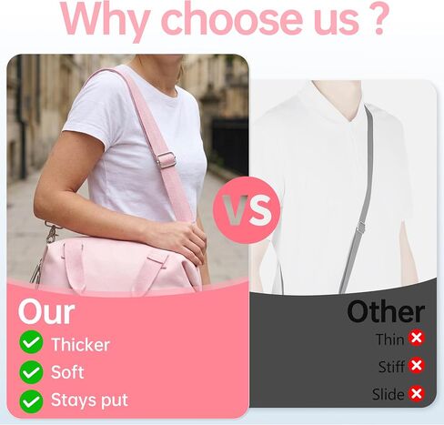 Shoulder Strap Compatible with Stanley Cooler Bag and Lunch Box, Made of Nylon Webbing Straps, Thick and Soft Pad for Comfortable Carrying, Replacement Straps for Lunch Box in Kuwait