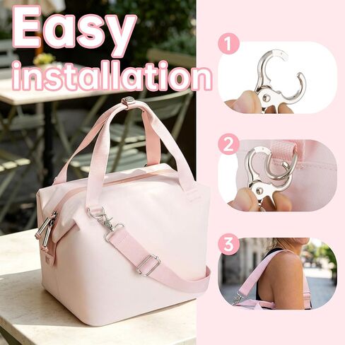 Shoulder Strap Compatible with Stanley Cooler Bag and Lunch Box, Made of Nylon Webbing Straps, Thick and Soft Pad for Comfortable Carrying, Replacement Straps for Lunch Box in Kuwait