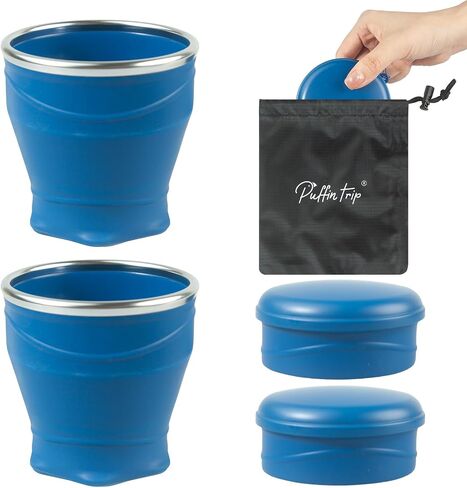 2PCS 8.8oz Collapsible Cup Silicone Foldable Cup for Camping Hiking Travel in Kuwait