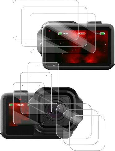 Screen protective film for GOPRO MISSION 1, Ultra Clear Tempered Glass Screen protective film,Easy Installation,Anti-Scratch,HD Quality,(3SETS) in Kuwait
