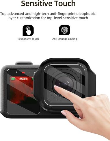Screen protective film for GOPRO MISSION 1, Ultra Clear Tempered Glass Screen protective film,Easy Installation,Anti-Scratch,HD Quality,(3SETS) in Kuwait