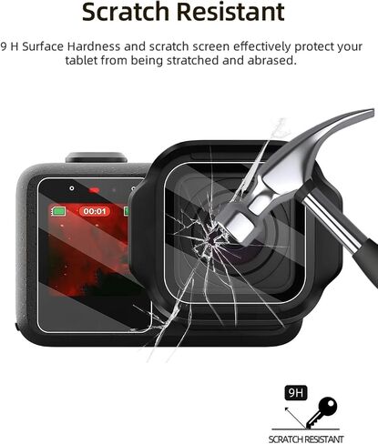 Screen protective film for GOPRO MISSION 1, Ultra Clear Tempered Glass Screen protective film,Easy Installation,Anti-Scratch,HD Quality,(3SETS) in Kuwait