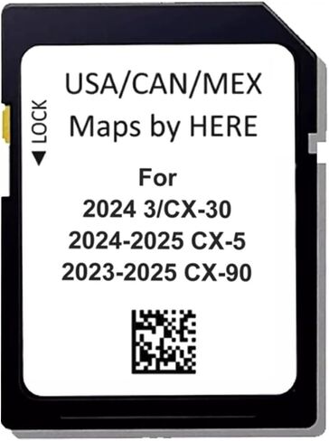 Navigation SD Card GPS Maps Compatible with 2024-2025 CX-5, 2023-2025 CX-90, 2024 CX-30/3, USA/CAN/MEX Maps in Kuwait