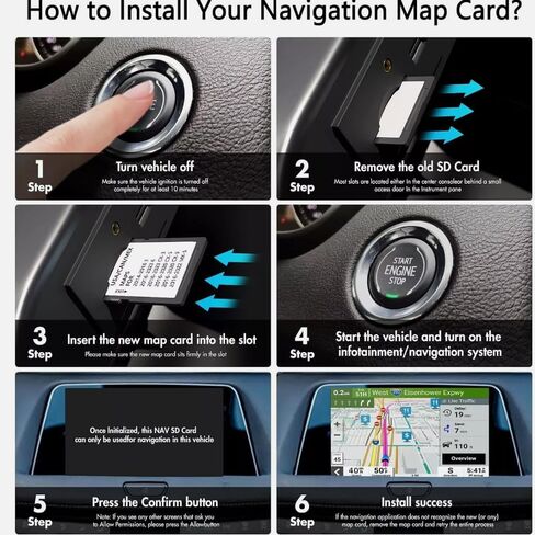 Navigation SD Card GPS Maps Compatible with 2024-2025 CX-5, 2023-2025 CX-90, 2024 CX-30/3, USA/CAN/MEX Maps in Kuwait
