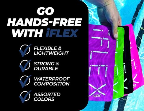 IFlex Cell Phone Stand and Tablet Stand for Air Travel, Work and Home- Flexible Phone Holder is the Perfect iPhone Stand and Holds Any Mobile Device- Non-Slip Grip, Strong and Durable- Cobalt in Kuwait