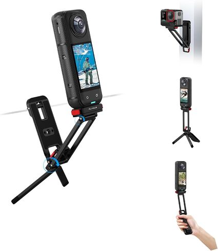 BRDRC X6 Magnetic Quick Release Tripod Stand, Aluminum Alloy Mini Table Mount for Insta360 X5/Ace Pro 2, 180° Adjustable Desktop Holder with 1/4" Screw Adapter, Arca-Swiss & Foldable Hook Accessories in Kuwait