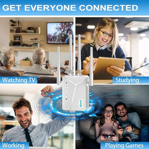 WiFi Extender Signal Booster, Internet Booster Repeater, Easy Setup, Works with Most Router in Kuwait