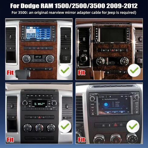 Android 13 Car Stereo Radio for 2009-2012 Dodge Ram 1500 2500 3500, 9.7-inch Touchscreen with Wireless CarPlay Android Auto GPS Navigation Bluetooth WiFi FM Radio, AHD Backup Camera, 2+32GB in Saudi Arabia