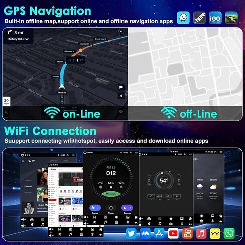 Android 13 Car Stereo Radio for 2009-2012 Dodge Ram 1500 2500 3500, 9.7-inch Touchscreen with Wireless CarPlay Android Auto GPS Navigation Bluetooth WiFi FM Radio, AHD Backup Camera, 2+32GB in Saudi Arabia