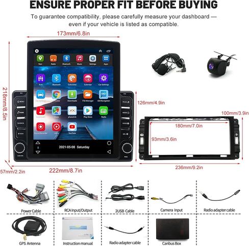 Android 13 Car Stereo Radio for 2009-2012 Dodge Ram 1500 2500 3500, 9.7-inch Touchscreen with Wireless CarPlay Android Auto GPS Navigation Bluetooth WiFi FM Radio, AHD Backup Camera, 2+32GB in Saudi Arabia