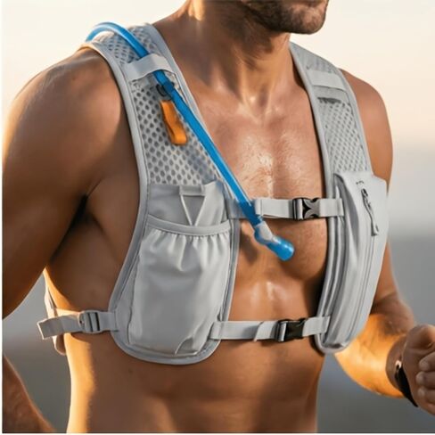 Running Hydration Vest Backpack, Breathable Mesh Backpack,with Water Bladder for Hiking, Trail, Running, Marathons, Cycling in Saudi Arabia