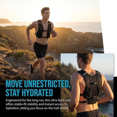 Lightweight Running Hydration Vest,Adjustable Outdoor Hiking Daypack,Breathable Sports Backpack for Cycling Marathon Trail Running Climbing in Saudi Arabia