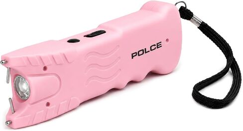 POLICE Stun Gun for Self Defense 916 – High Voltage Rechargeable with LED Flashlight, Compact & Heavy Duty – Personal Security for Women – Pink in Kuwait