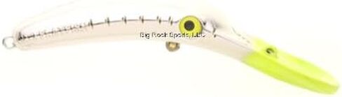 Mag Lip Trolling Plug 4.5, 4 1/2", Metallic Silver Chartreuse in Saudi Arabia