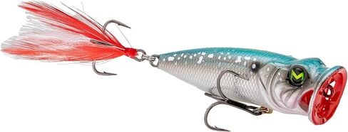 Strike King Mach Baits Sprayin' Shad Fishing Lure, Topwater Popper, Open Gill Design, Mustad KVD Elite Short Triple Grip Treble Hooks in Saudi Arabia