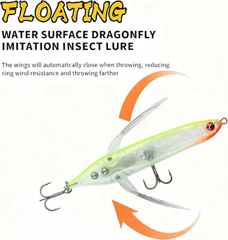 Topwater Crawler Walks On Water Dragonfly Big Bass Blow Ups Great Fishing Gift Great for Freshwater Fishing in Saudi Arabia