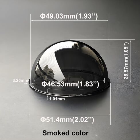 2 Inch Mini Smoked Dome Round Cover, Polycarbonate Black Color CCTV Security Camera Protection Covers, Half Ball Hemisphere Camera Replacement Plexiglass Lens Cap, Dome Outer Diameter 49mm in Kuwait