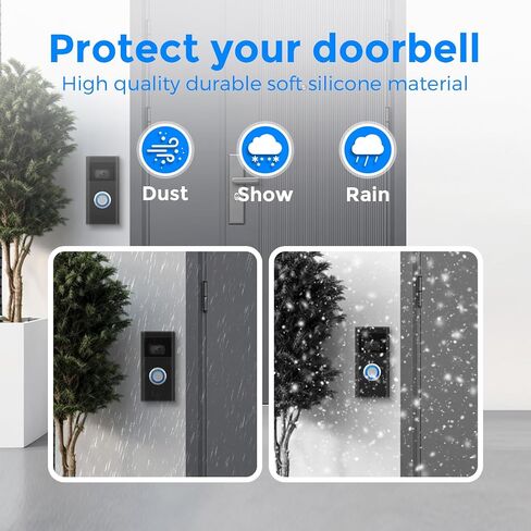Silicone Skin Case Compatible with Ring Video Doorbell (2 Gen) Cover with Sun Glare, UV & Weather Protection in Kuwait
