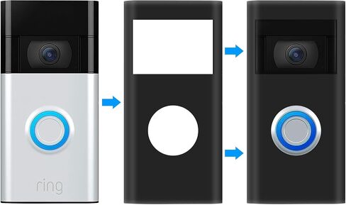 Silicone Skin Case Compatible with Ring Video Doorbell (2 Gen) Cover with Sun Glare, UV & Weather Protection in Kuwait