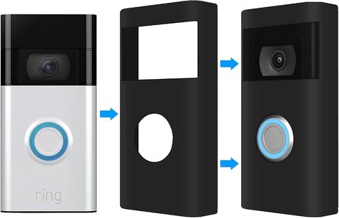 Silicone Skin Case Compatible with Ring Video Doorbell (2 Gen) Cover with Sun Glare, UV & Weather Protection in Kuwait