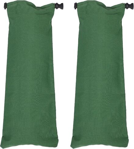 2pcs Canvas Flood Barrier Sandbags 27.5x11 Inch Reusable Green in Kuwait
