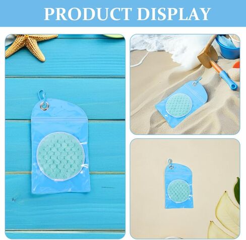 Baluue 2pcs Blue Cotton Sand Remover Bag for Beach and Travel Use in Kuwait