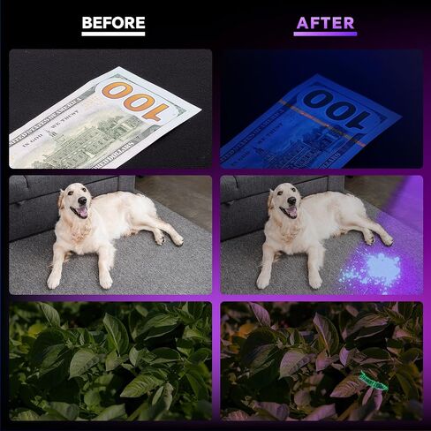 365nm 3LED UV Flashlight Black Light Powerful UV Light Rechargeable in Kuwait