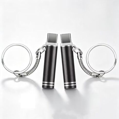Kingmall [2 Pack] USB C Phone Electric Lighter, Plug & Blow Flameless Windproof Keychain Lighter for iPhone 16/15 & Android - Blow to Ignite, No Battery Needed in Kuwait