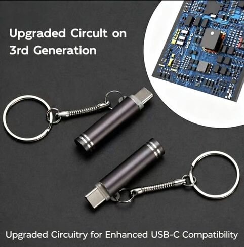 Kingmall [2 Pack] USB C Phone Electric Lighter, Plug & Blow Flameless Windproof Keychain Lighter for iPhone 16/15 & Android - Blow to Ignite, No Battery Needed in Kuwait