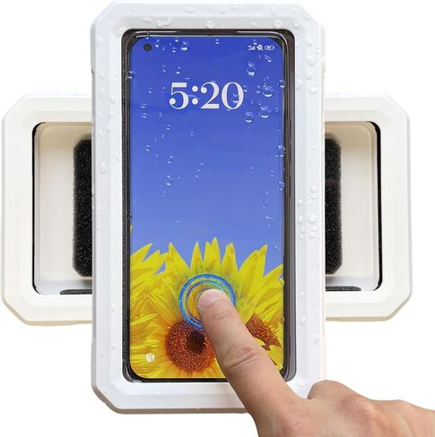Shower Phone Holder Waterproof,480° Swivel Wall Mount - Black in Kuwait