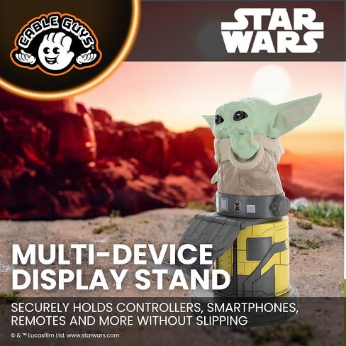 Cableguys Grogu Mandalorian Apprentice Controller Holder & Phone Stand - Gaming Setup Accessories for Desk and Game Room, Stand Compatible with Xbox, PlayStation & Most Standard Game Controllers in Kuwait