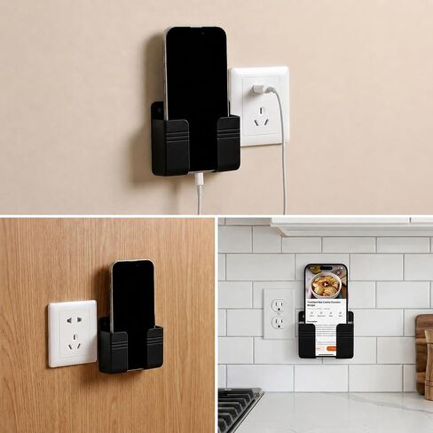 TIESOME 2 Pcs Wall Mount Phone Holder in Kuwait