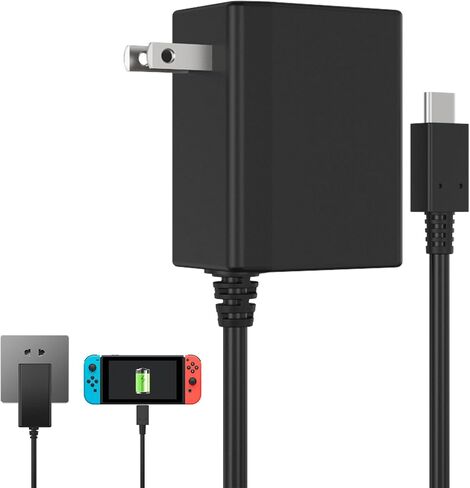 Charger for Switch, Switch OLED & TV Dock Mode, 39W Fast Charger with 5FT USB-C Cable in Kuwait