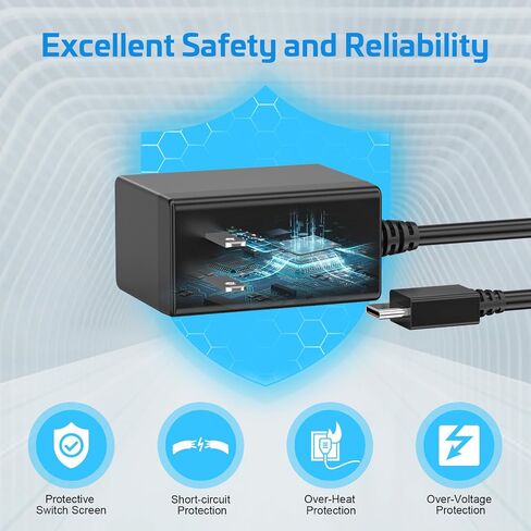 Charger for Switch, Switch OLED & TV Dock Mode, 39W Fast Charger with 5FT USB-C Cable in Kuwait