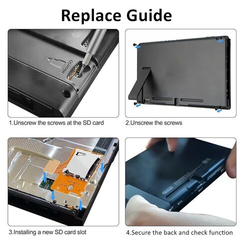 Micro SD Card Reader with Screw Repair Kit for Nintendo Switch HAC-001 in Kuwait