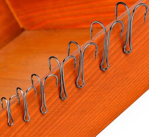 50pcs Stainless Steel Double Fishing Hook Strong Saltwater Frog Toad Hooks in Saudi Arabia